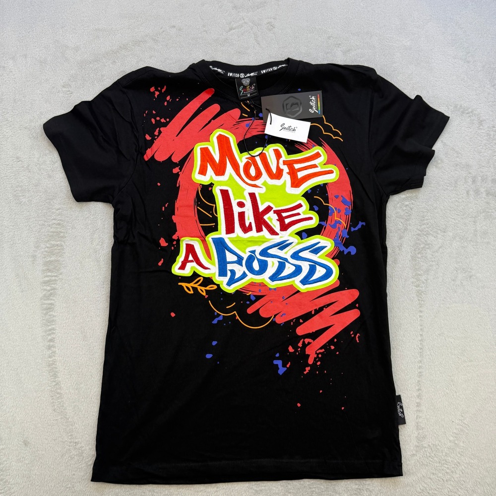 Switch Remarkable T Shirt Mens Medium Black Move Like A Boss Graffiti Streetwear